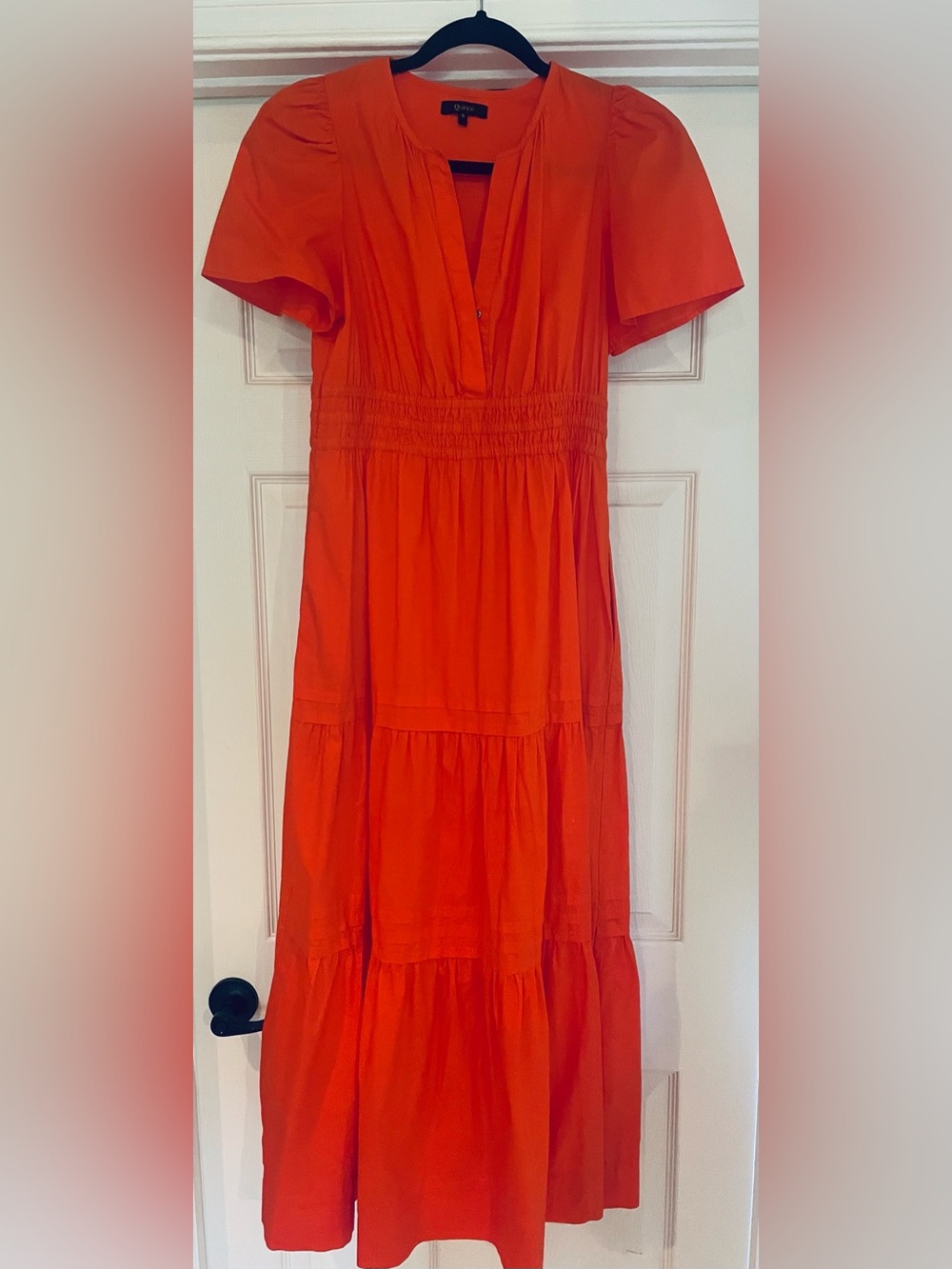 Quince Orange Tiered Maxi Dress - Picture 2 of 4